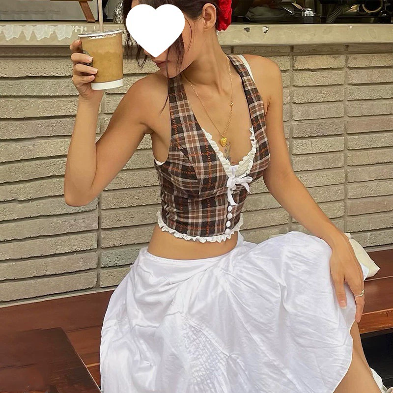 Милый sexy кардиган с бантом, ретро жилет, V-образный вырез