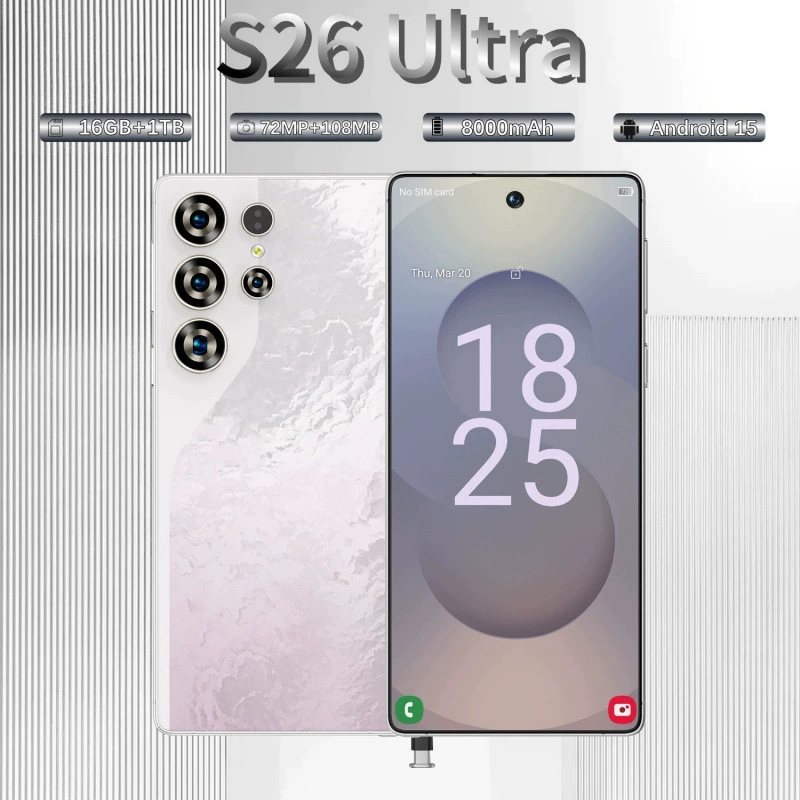 (Cross-border trading), S26, smartphone, 7.3 inch, Android, support function for all network communication standards, 4G