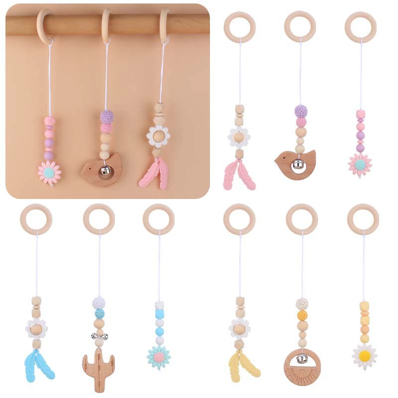 Новые детские товары мультфильм цветок силиконовый зубной клей Творческий DIY птичий Зуб клей большой колокольчик кольцо из трех частей набор