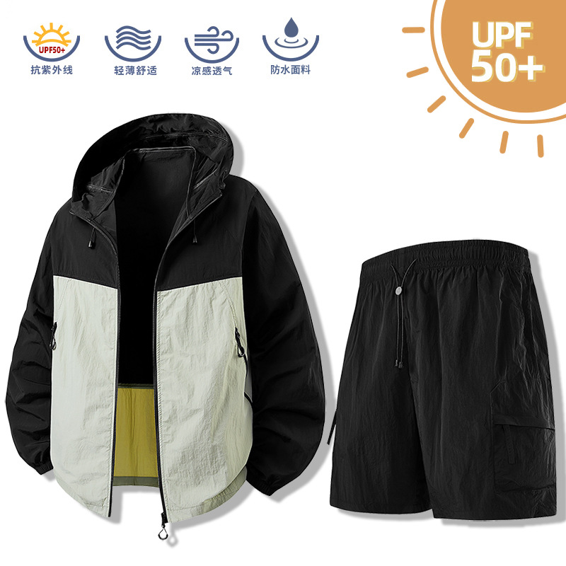 Verano al aire libre conjunto de pantalones pantalones cortos de enfriamiento de protección solar ropa de protección solar para hombres y mujeres sensación de hielo