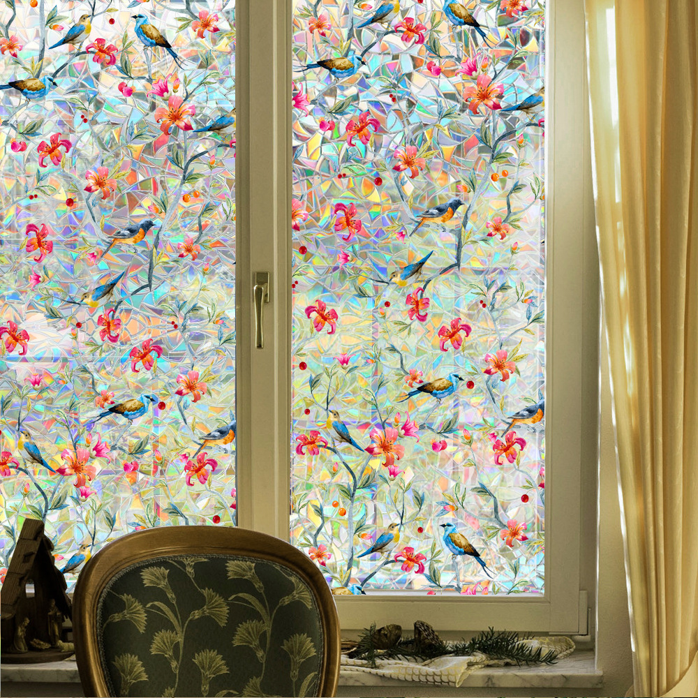140g Weight Glass paster Home Textiles & Decor Type PVC Material Leaf Pattern Casual, Pastoral Style Casual Pastoral Leaf PVC Glass Paster Wall Art 66