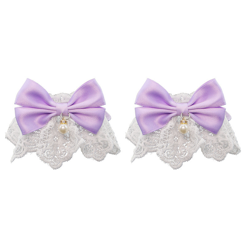 Lolita orejas de gato adornamiento de cabello arco campana de encaje borde clip de cabello banda de malla pulsera de hilo orejas de animales correa de cabello