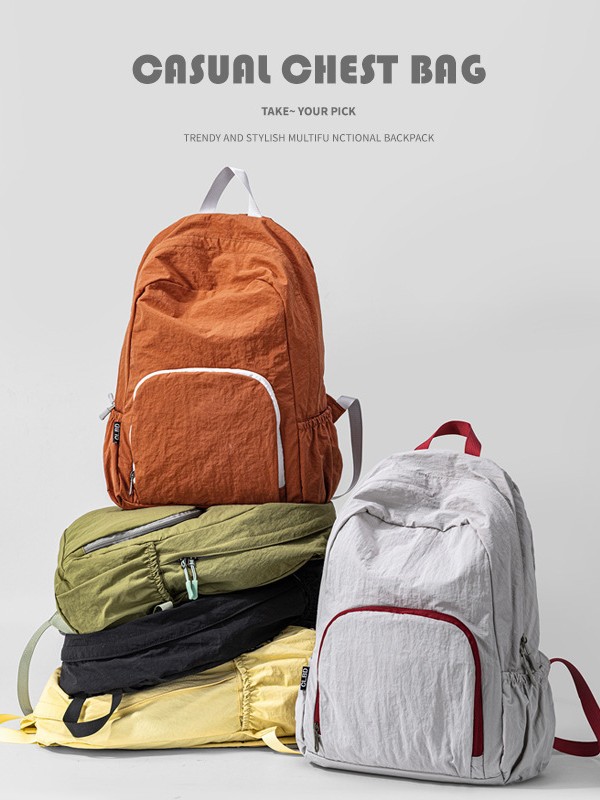 handheld folding backpack for traveling for leisure