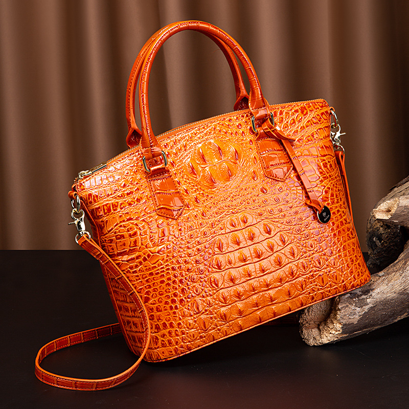 Crocodile Brahman 3D Neue Handtasche aus echtem Leder für Damen Doukuai Live Broadcast Organization_voghion.com