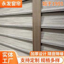 智能电动布百叶窗帘定制半遮光双面双色系列朗丝帘美姿帘轻盈防水