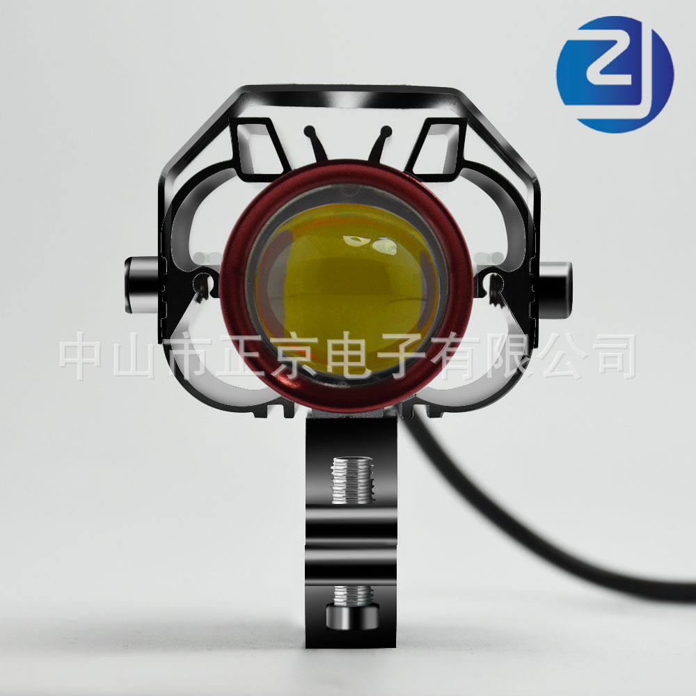 Gran cara de gato motocicleta foco doble lente luz de luz fuerte vehículo eléctrico led faro de luz alta y corta integrada tangente pavimentación image 3