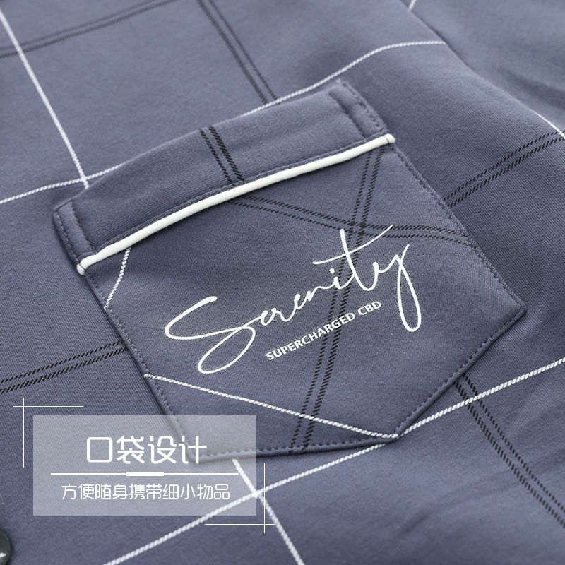 Nuevo pijama de algodón masculino primavera y otoño manga larga suelta más grande ocio se puede usar con ropa de hogar