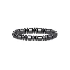 Cylindrical black gallstone bracelet