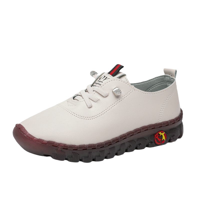 Zapatos de primavera transpirables, zapatos de primavera de moda de mediana edad, zapatos casuales de tendón de toro, zapatos antideslizantes de mujer