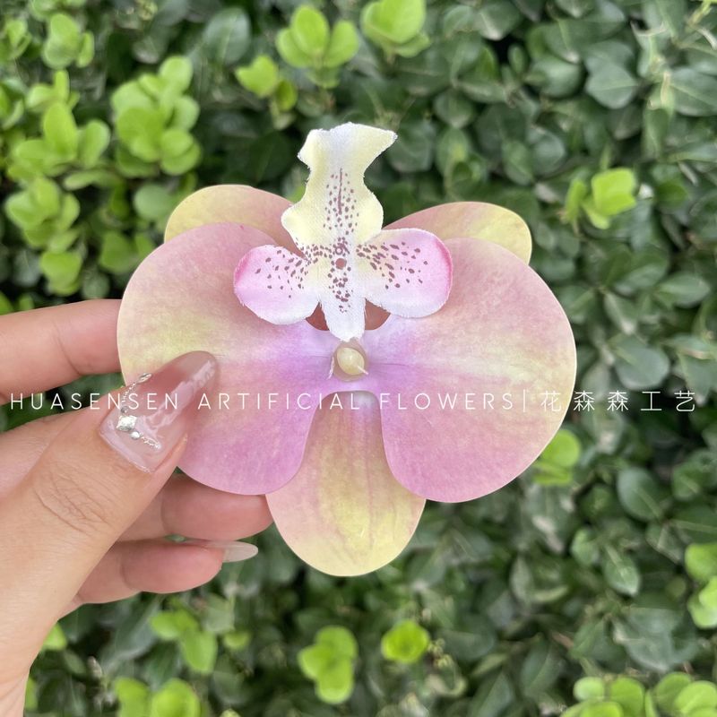 3Dプリントフィルム胡蝶蘭シミュレーション単輪花頭手作り結婚お土産喜糖箱装飾diy靴花|undefined