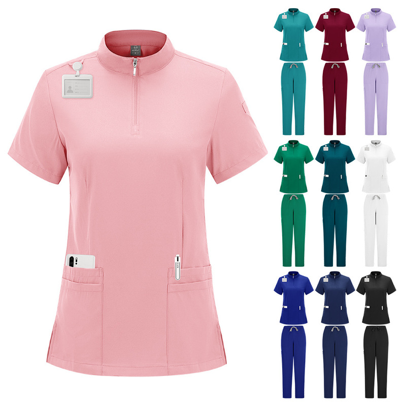 Stand-Up Collar Zipper Surgical Gown for Doctors and Nurses, Dental Workwear, Dental Operating Room Scrub Suit, Professional Scrub Suit Stand-Up Collar Zipper Surgical Gown for Doctors and Nurses, Dental Workwear, Dental Operating Room Scrub Suit, Professional Scrub Suit