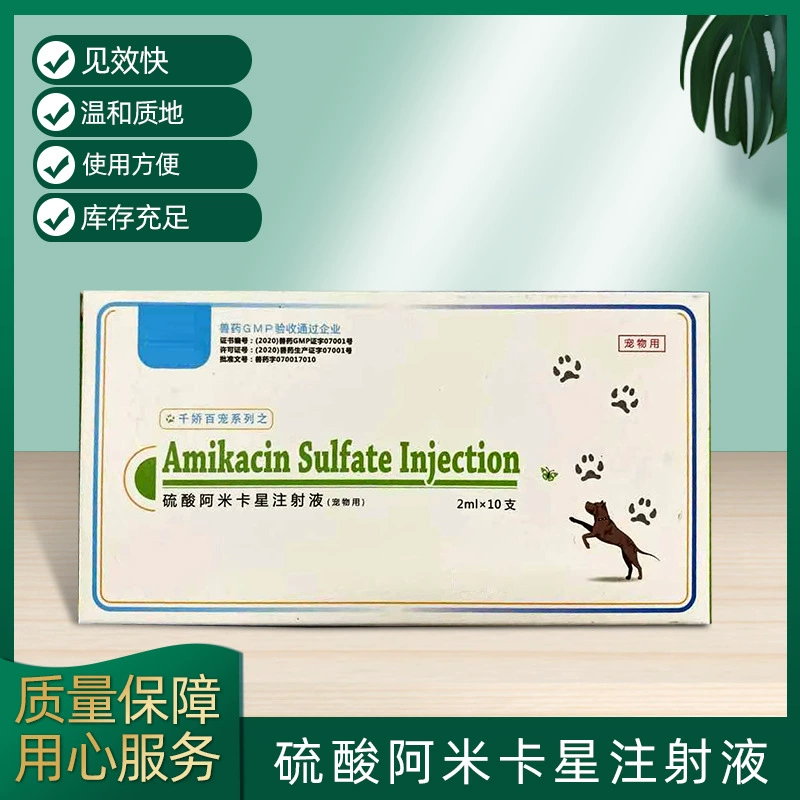 В наличии Оптовая Амикацин Сульфат Инъекции Амикацин Сульфат Домашнее Животное Использование