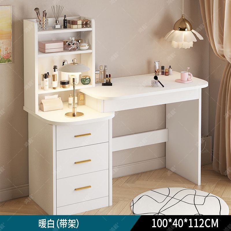 梳妆台主卧现代简约卧室化妆桌斗柜一体奶油风新款小型简易化妆台|undefined