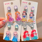 儿童耳环耳夹无痛无耳洞女童耳饰艾莎公主饰品可爱小女孩玩具耳坠