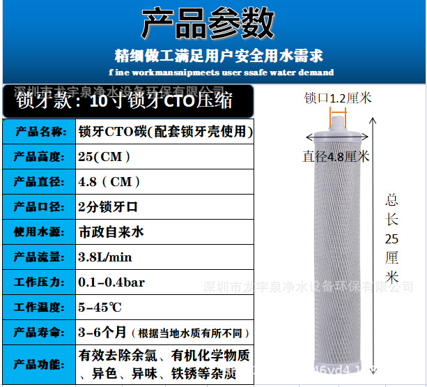 锁牙压缩碳CTO参数表