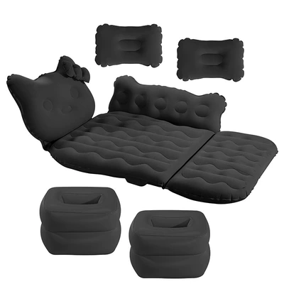 Vehicle-mounted inflatable bed bed car sleeping cushion air bed - 37-points-upgraded-kt-cat-flocking-black