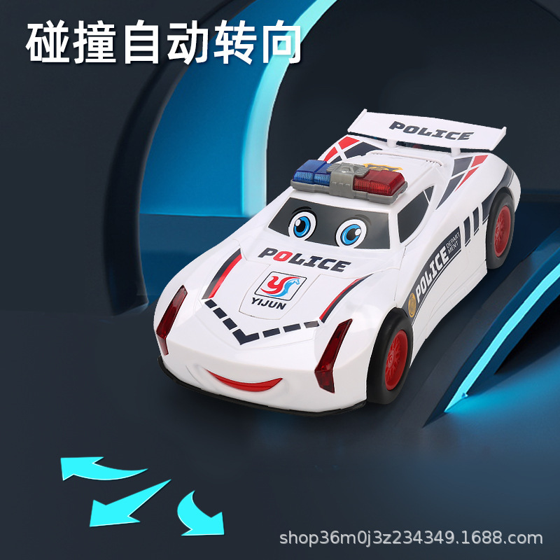 Disparar el mismo coche eléctrico cool deformación de la música policial universal coche robot niños juguetes carro al por mayor