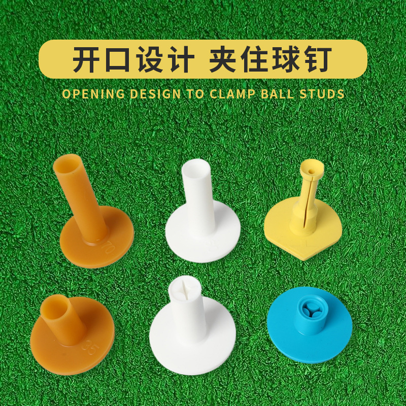 Nuevo golf con clavos de goma, pelotas de Oxford abiertas portátiles, soporte de pelota, base de servicio Golf Tee