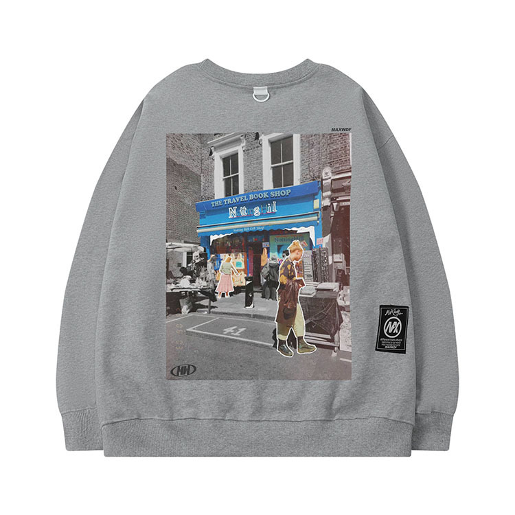 Men's Clothing round neck pullover sweater heavyweight high street original designer brand Japanese couple style _voghion.com
