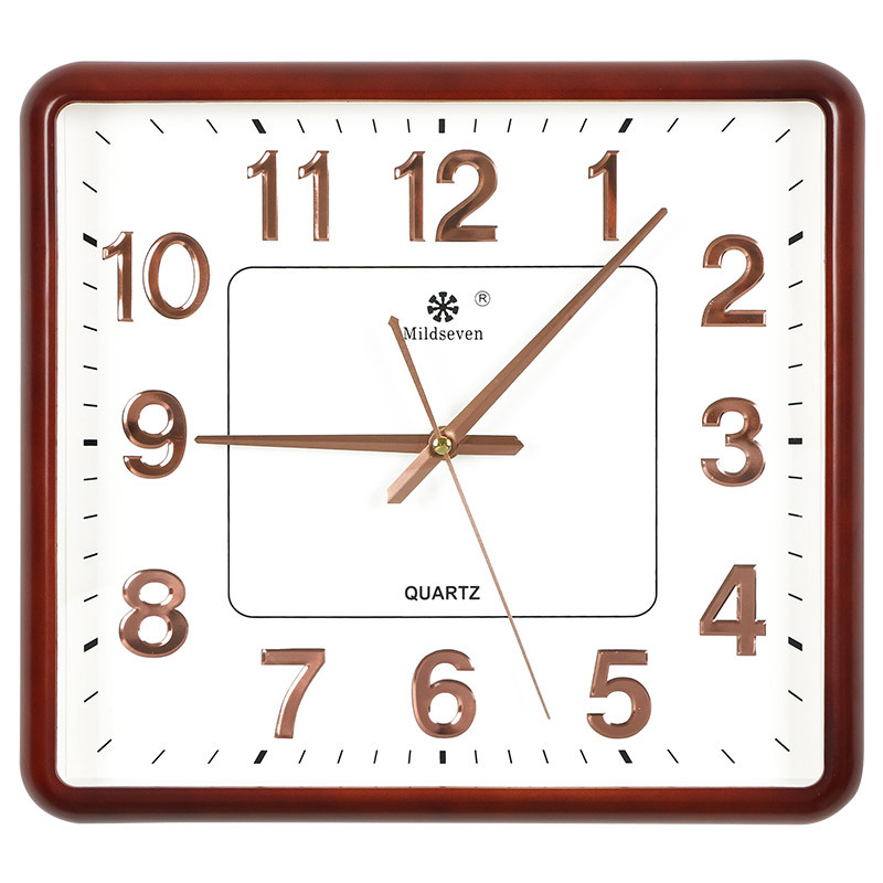 13英寸挂钟客厅静音钟表金字家用创意时尚艺术日历石英钟挂墙上大