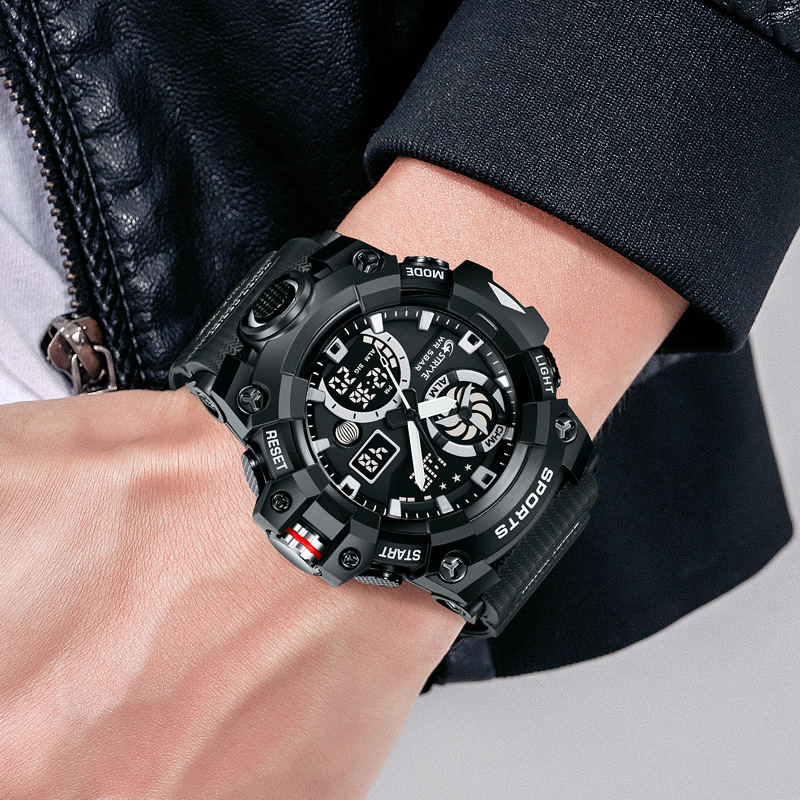 Reloj deportivo para hombre STRYVE de generación transfronteriza Correa transparente multifunción sincronización alarma luminosa reloj de Estudiante