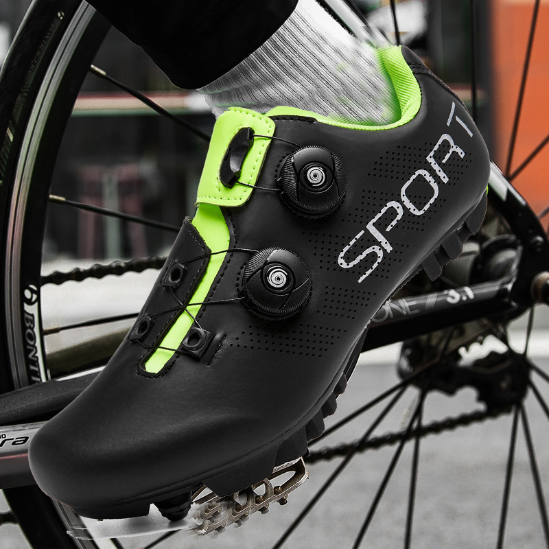 Cycling Shoes, Outdoor Sports Cycling Shoes, Mountain Bike Lock Shoes, Hard Sole Rubber Sole, Velcro Dynamic Cycling Shoes