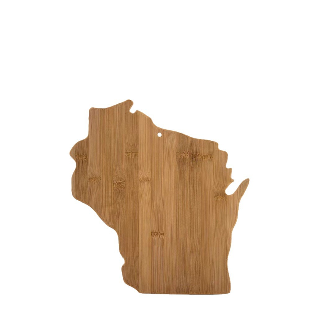 Tabla de cortar de madera transfronteriza mapa creativo tabla de cortar de bambú bandeja de pan fuente de alimentos cocinados tabla de quesos de madera