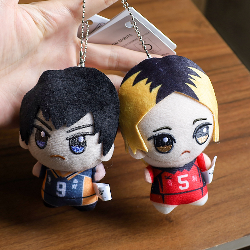 ハイキュー!! バレーボール少年たちのぬいぐるみペンダント、アニメキャラクターフィギュア、バッグ飾り、キーホルダー、漫画風おもちゃ|undefined