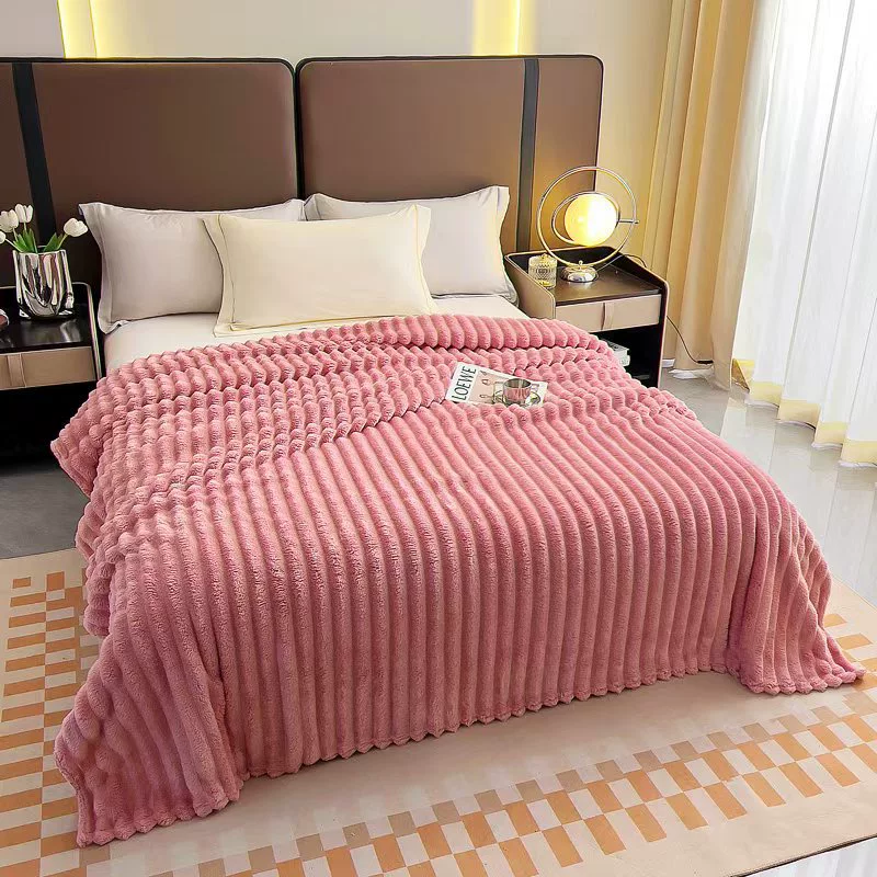Flannel Double-Sided Duvet, Thickened Plush Throw, Multiple Sizes 70×100–200×230 cm