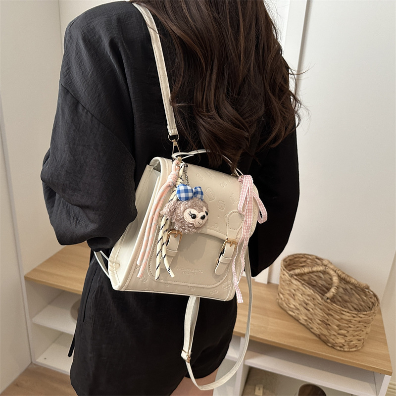 Este año, la moda de color sólido 2026 nueva tendencia de moda, mochila coreana, mochila de viaje.