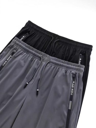 Men's Loose Plus Size Pocket Zipper Sporty Casual Outerwear Quick Dry Beach Shorts with High Elasticity and Breathability