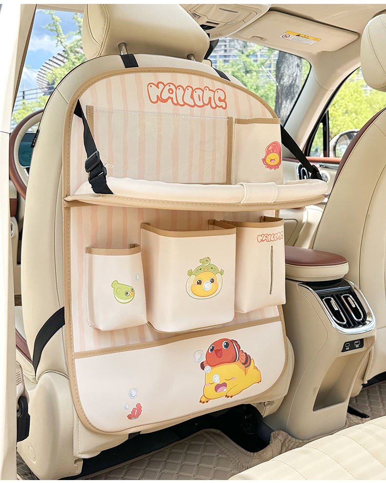 Car Seat Back Dining Table Storage Hanging Bag Car Seat Back Small Table Car Rear Seat Rear Anti-Dirty Storage Rack