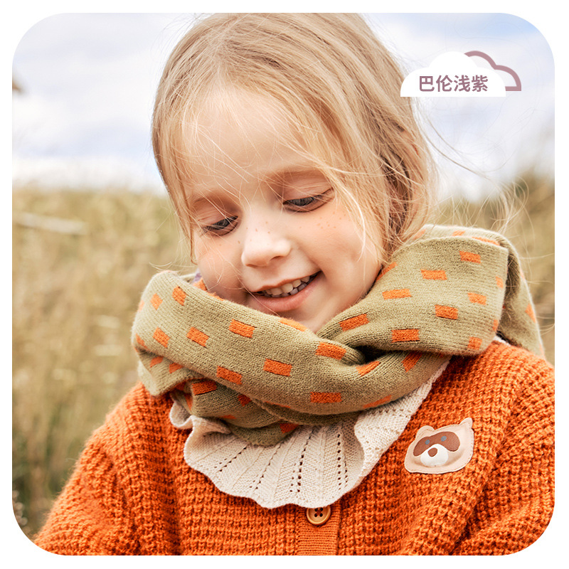 KK árbol bufanda para niños niño bebé babero niña otoño e invierno cálido protección del cuello a prueba de viento lana tipo A antiestático