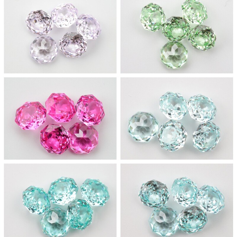 Source Factory Plated Color-Plated Eight-Sided Rose-Cut Zircon Loose Stone Sparkling Pointed Bottom Diamond DIY Earrings Jewelry Loose Stone