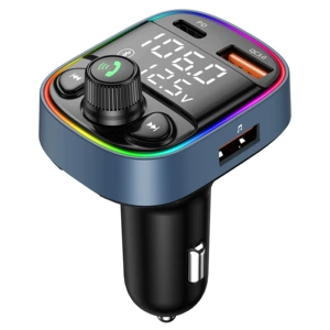 Avtomobil MP3 Bluetooth Pleyer, Rəngli İşıqlar, FM İkili Rəqəmsal Ekran, PD30W QC18W Sürətli Şarj