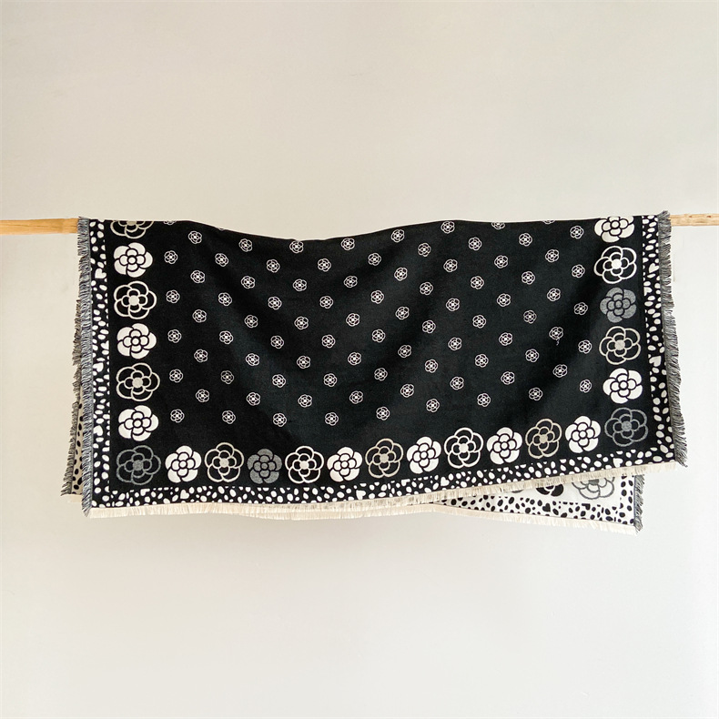 Sciarpa calda in cashmere versatile, sciarpa di camelia da donna, sciarpa di alta qualità, sciarpa autunnale e invernale_voghion.com