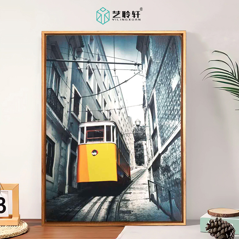 European-Style Composite Imitation Solid Wood Photo Frame Ps Foam Simple Photo Frame Empty Frame Narrow Edge Wall Decoration Picture Frame L-Shaped Oil Painting Frame