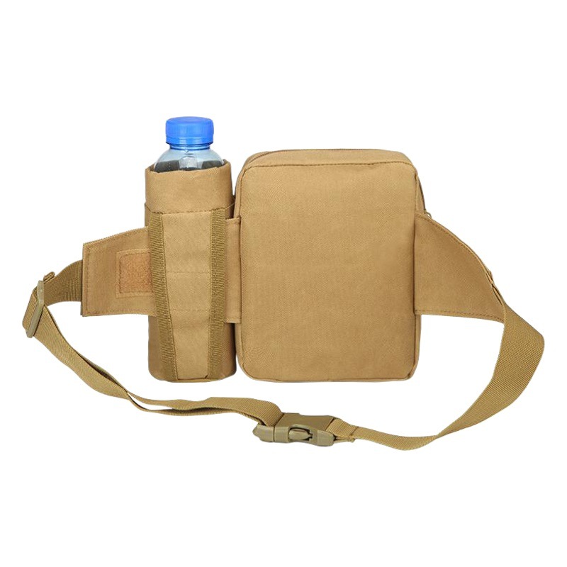 Tactical Nylon Army Fan Outdoor Waist Bag Camouflage Waist Bag Men's and Women's Water Bottle Waist Bag Sports Bag Mountaineering Water Cup Waist Bag