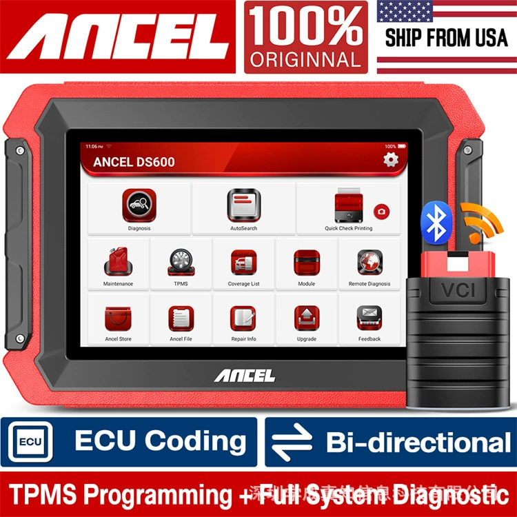 ANCEL DS600 автомобильный OBD полносистемный диагностический прибор для считывания кода и очистки инструмента обслуживания зарубежная версия