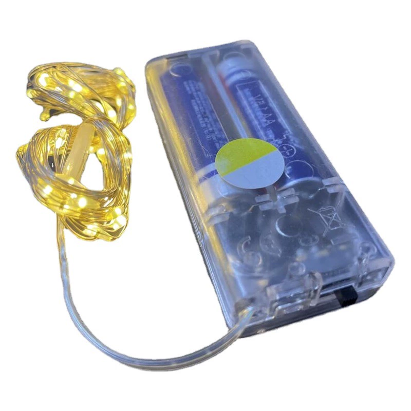 Батарея № 5 2AA батарейный отсек из медной проволоки лампа гирлянда декоративные светильники 3AA пробка для бутылки с теплым ликером струнные огни мигающие огни из медной проволоки