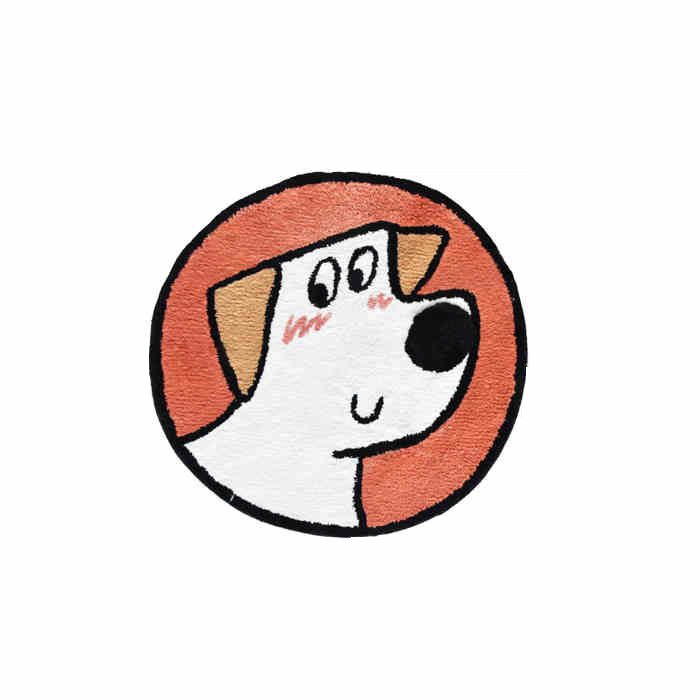 漫画かわいい子犬植毛子供部屋寝室ベッドサイドブランケットリビングルームカーペット浴室吸収性フロアマット|undefined