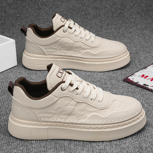 Men's Shoes Spring 2024 New White Shoes Men's Fashionable All-match Shoes Men's Korean-style Comfortable Sports Casual Sneakers