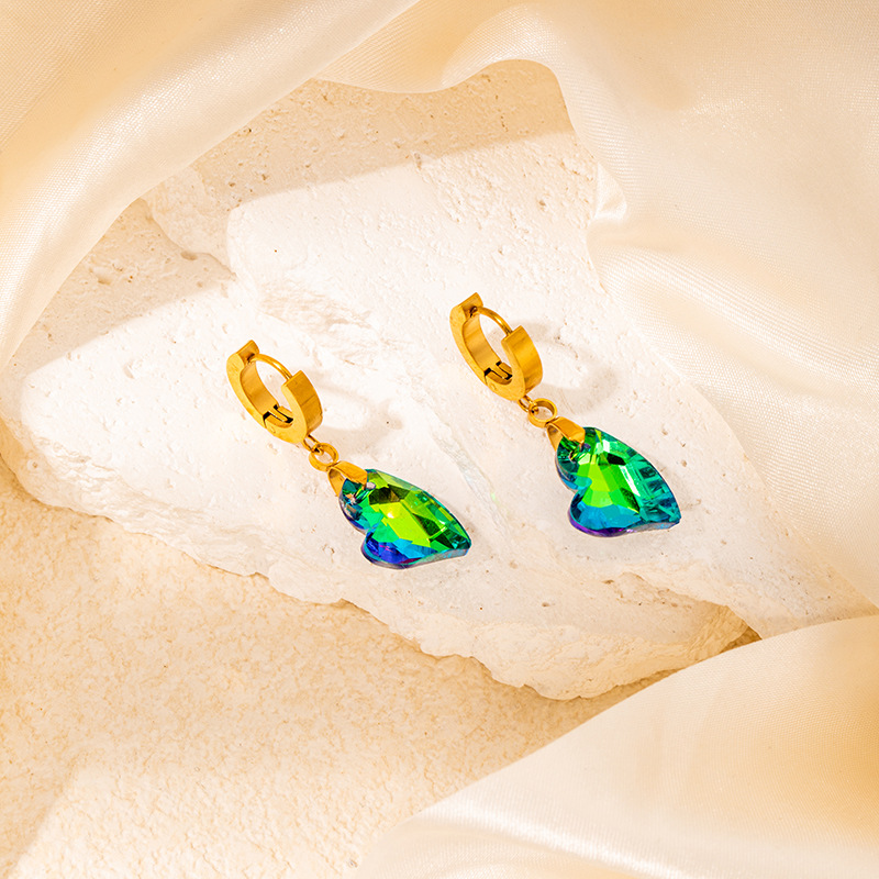 11g Weight 0.03µm Gold Plating Thickness Electroplated Gold Plating Process 201 Stainless Steel Ear Needle Material Golden Plated Plating Material Zircon Inlay Material Drop Earrings Classification 1 Pair Quantity Daily Occasion 201 Stainless Steel Material Star, Heart Shape Pattern Women's Gender Elegant, Retro Style Plating Craft Titanium Steel Star Heart Shape Elegant Retro Drop Earrings For Women's 18