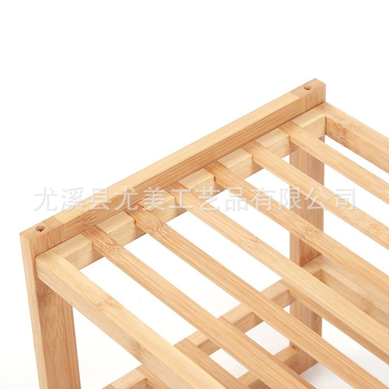 Zapatero pequeño de madera maciza de múltiples capas simple puerta a prueba de polvo económico hogar de bambú de almacenamiento de ahorro de espacio