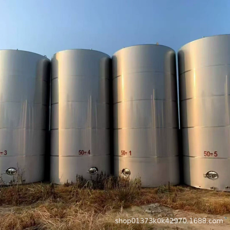 Поставка резервуара для хранения воды из нержавеющей стали 304, вертикальный зеркально полированный резервуар для хранения пищевых продуктов, резервуар для хранения гидрохлорической кислоты из нержавеющей стали на 100 тонн.
