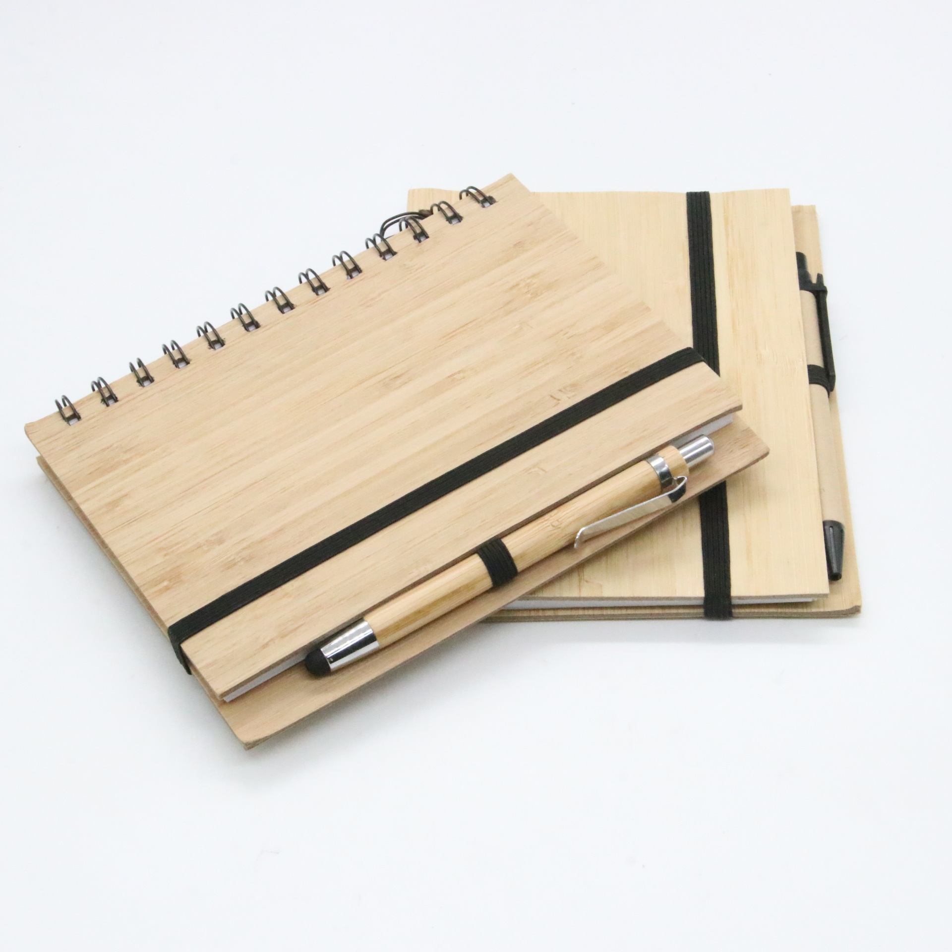 Cuaderno de bobina de madera cuaderno personalizado cuaderno de mano cuaderno de notas grabación láser papelería mayorista