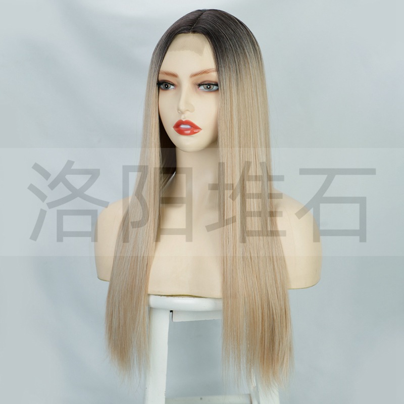240g Weight Fashion Style Wigs Ladies Wigs Long Straight Hair Chemical Fiber Headgear Wigs Wholesale 5