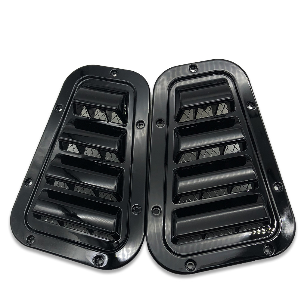 Adecuado para 2003-2019 land rover protector cubierta de salida de aire ABS/metal piano negro protector salida de aire
