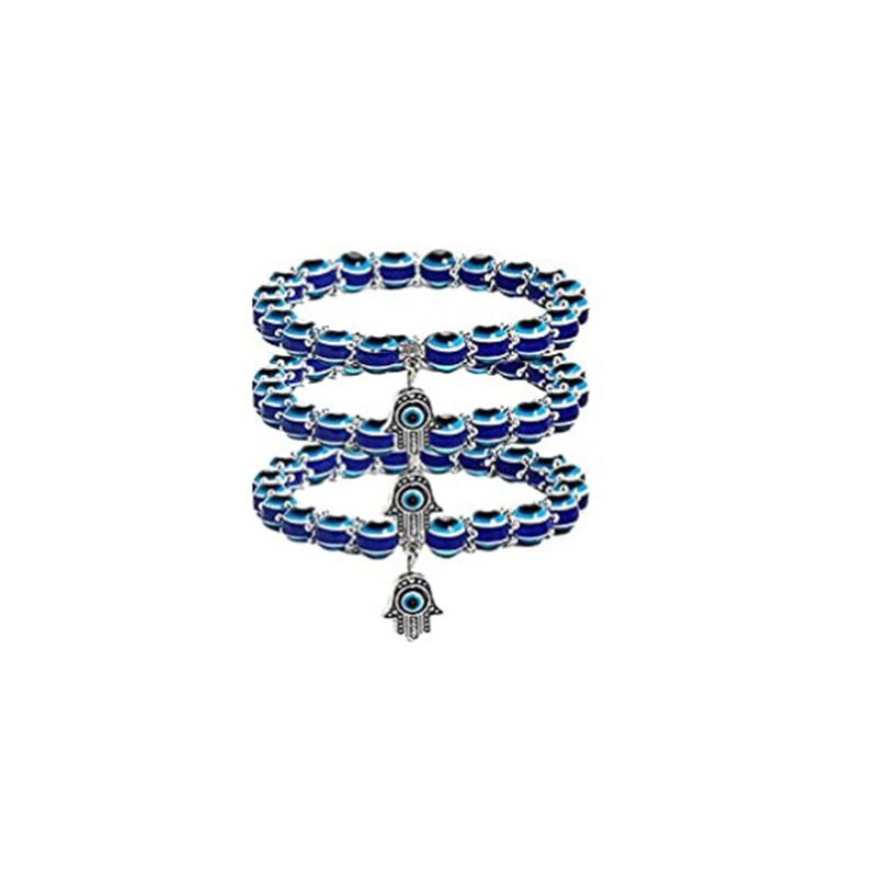 Ethnic Style Devilu0027S Eye Palm natural stone rope Unisex Bracelets