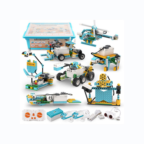 Compatible with LEGO WeDo 2.0 programmable STEAM robots, teaching plan and tools, mechanical building blocks, science education set